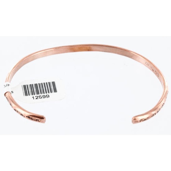 Handmade Certified Authentic Navajo Handstamped Handmade Copper Native American Bracelet 371011842735