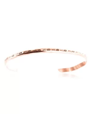 Handmade Certified Authentic Navajo Handstamped Handmade Copper Native American Bracelet 371011842735
