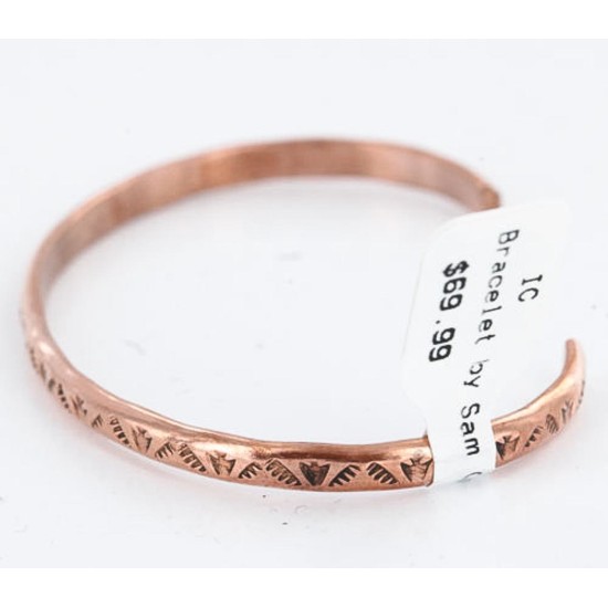 Handmade Certified Authentic Navajo Handstamped Handmade Copper Native American Bracelet 371022181998 Handmade Certified Authentic Navajo Handstamped Handmade Copper Native American Bracelet 371022181998