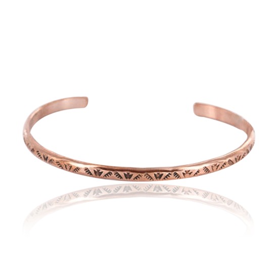 Handmade Certified Authentic Navajo Handstamped Handmade Copper Native American Bracelet 371022181998 Handmade Certified Authentic Navajo Handstamped Handmade Copper Native American Bracelet 371022181998