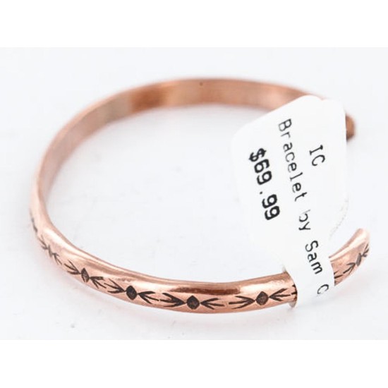 Handmade Certified Authentic Navajo Handstamped Handmade Copper Native American Bracelet 371026923315 Handmade Certified Authentic Navajo Handstamped Handmade Copper Native American Bracelet 371026923315