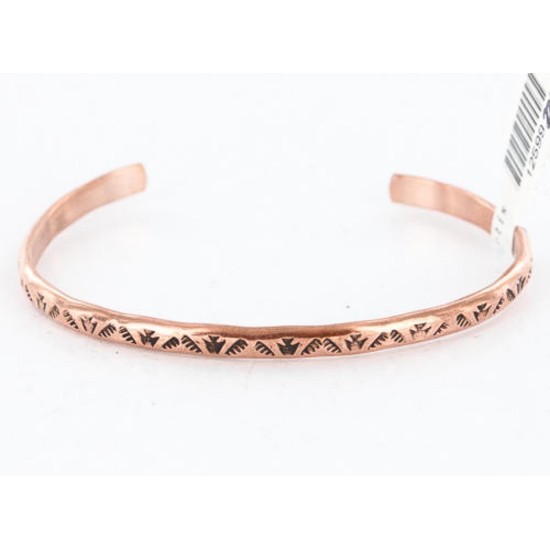 Handmade Certified Authentic Navajo Handstamped Handmade Copper Native American Bracelet 371027010778 Handmade Certified Authentic Navajo Handstamped Handmade Copper Native American Bracelet 371027010778