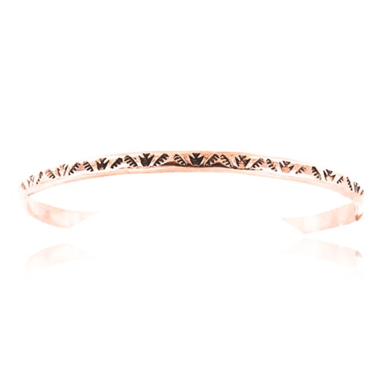 Handmade Certified Authentic Navajo Handstamped Handmade Copper Native American Bracelet 371027010778 Handmade Certified Authentic Navajo Handstamped Handmade Copper Native American Bracelet 371027010778