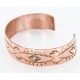 Handmade Certified Authentic Navajo Handstamped Handmade Copper Native American Bracelet 371027174036