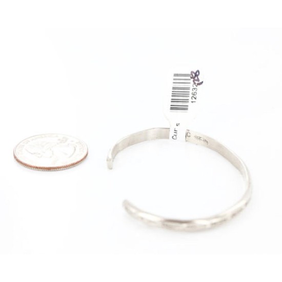 Handmade Certified Authentic Navajo Handstamped Handmade Nickel Native American Bracelet 371056532084