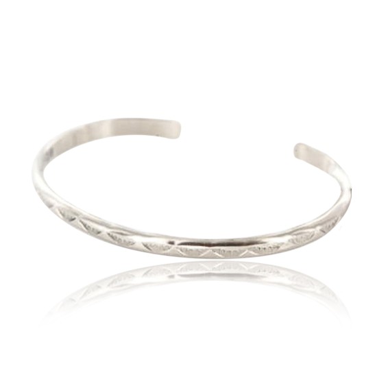 Handmade Certified Authentic Navajo Handstamped Handmade Nickel Native American Bracelet 390829311716 Handmade Certified Authentic Navajo Handstamped Handmade Nickel Native American Bracelet 390829311716