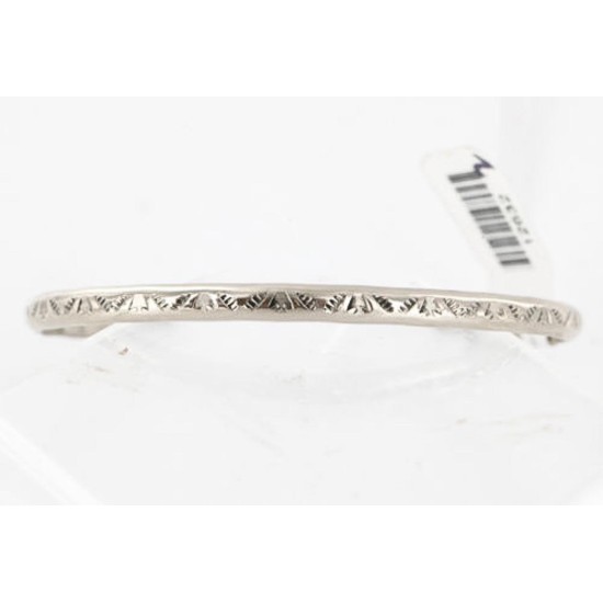Handmade Certified Authentic Navajo Handstamped Handmade Nickel Native American Bracelet 390834774379