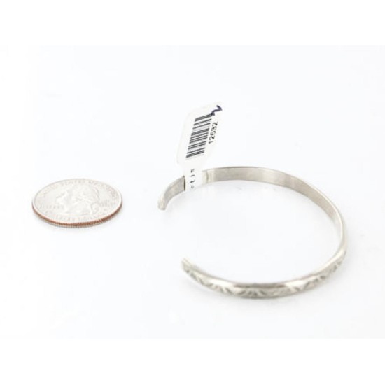 Handmade Certified Authentic Navajo Handstamped Handmade Nickel Native American Bracelet 390834774379