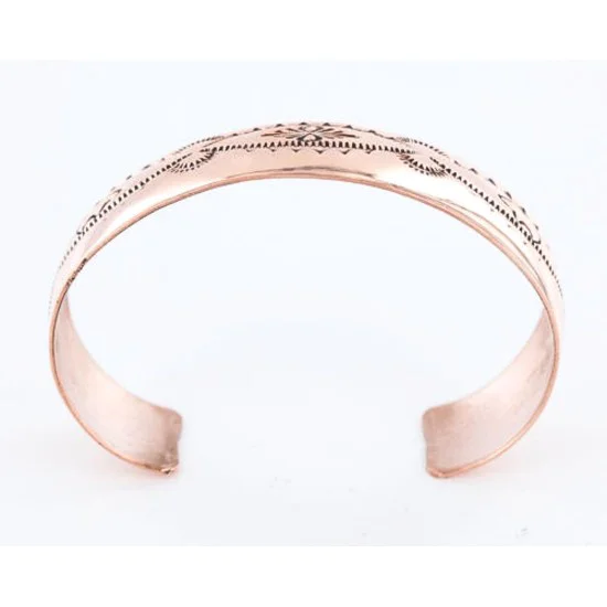Handmade Certified Authentic Navajo Handstamped Real Handmade Copper Native American Bracelet 371019750110 Handmade Certified Authentic Navajo Handstamped Real Handmade Copper Native American Bracelet 371019750110