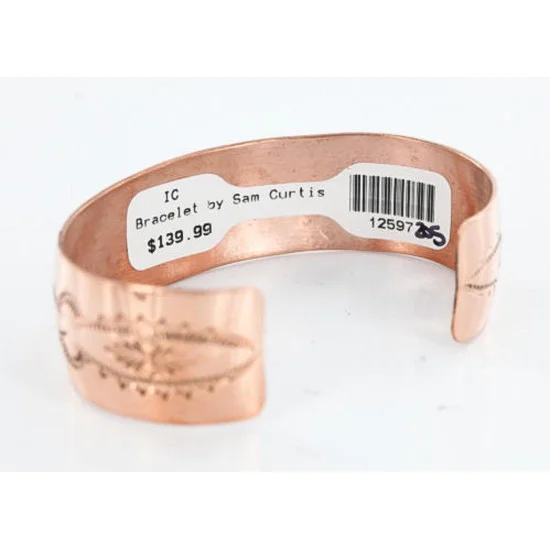 Handmade Certified Authentic Navajo Handstamped Real Handmade Copper Native American Bracelet 371019750110 Handmade Certified Authentic Navajo Handstamped Real Handmade Copper Native American Bracelet 371019750110