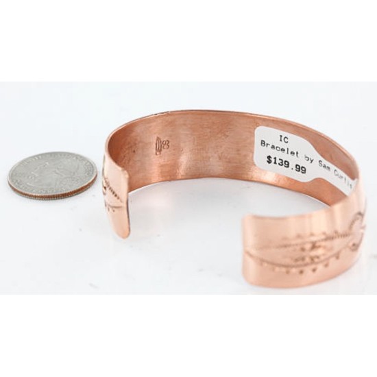 Handmade Certified Authentic Navajo Handstamped Real Handmade Copper Native American Bracelet 371019750110 Handmade Certified Authentic Navajo Handstamped Real Handmade Copper Native American Bracelet 371019750110