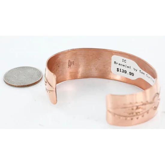 Handmade Certified Authentic Navajo Handstamped Real Handmade Copper Native American Bracelet 371019750110 Handmade Certified Authentic Navajo Handstamped Real Handmade Copper Native American Bracelet 371019750110