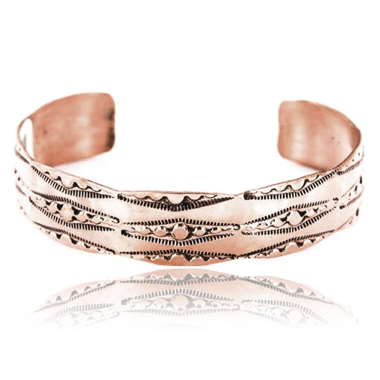 Handmade Certified Authentic Navajo Handstamped Real Handmade Copper Native American Bracelet 371026796616 Handmade Certified Authentic Navajo Handstamped Real Handmade Copper Native American Bracelet 371026796616
