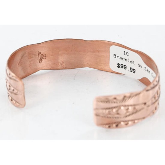 Handmade Certified Authentic Navajo Handstamped Real Handmade Copper Native American Bracelet 371026796616 Handmade Certified Authentic Navajo Handstamped Real Handmade Copper Native American Bracelet 371026796616