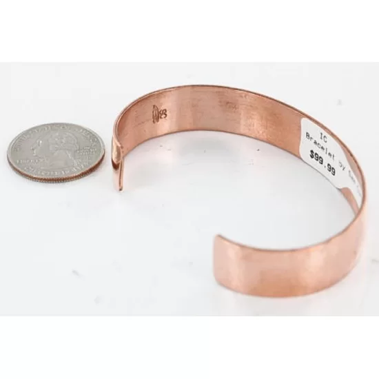 Handmade Certified Authentic Navajo Handstamped Real Handmade Copper Native American Bracelet 390788819383
