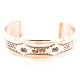 Handmade Certified Authentic Navajo Handstamped Real Handmade Copper Native American Bracelet 390792613844