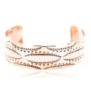 Handmade Certified Authentic Navajo Handstamped Real Handmade Copper Native American Bracelet 390793969817