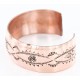 Handmade Certified Authentic Navajo Handstamped Real Handmade Copper Native American Bracelet 390794038337