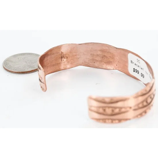 Handmade Certified Authentic Navajo Handstamped Real Handmade Copper Native American Bracelet 390797982986 Handmade Certified Authentic Navajo Handstamped Real Handmade Copper Native American Bracelet 390797982986