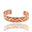 Handmade Certified Authentic Navajo Handstamped Real Handmade Copper Native American Bracelet 390828611618