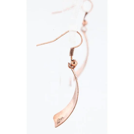 Handmade Certified Authentic Navajo Handstamped Real Handmade Copper Native American Earrings 371045605357