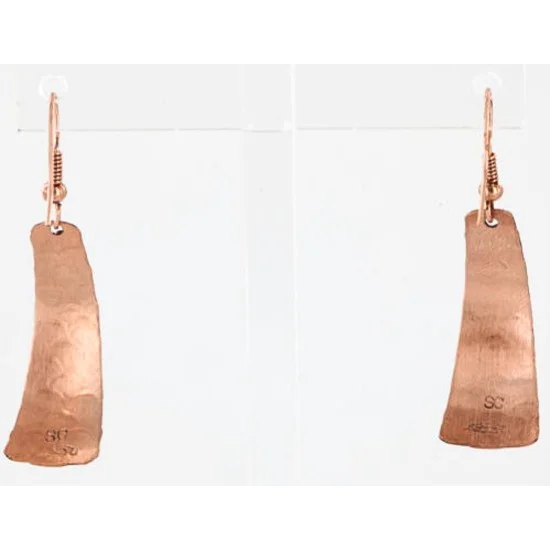 Handmade Certified Authentic Navajo Handstamped Real Handmade Copper Native American Earrings 371057505124