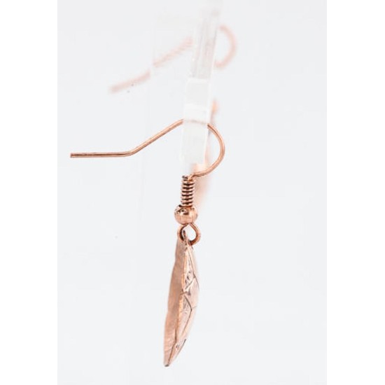 Handmade Certified Authentic Navajo Handstamped Real Handmade Copper Native American Earrings 390824599815