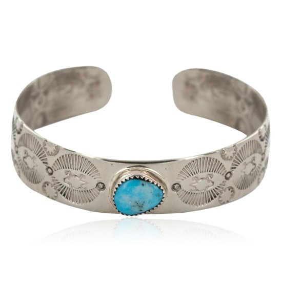 Handmade Certified Authentic Navajo Horned Lizard Nickel Natural Turquoise Native American Bracelet 12796-5 Handmade Certified Authentic Navajo Horned Lizard Nickel Natural Turquoise Native American Bracelet 12796-5