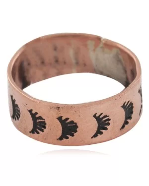 Handmade Certified Authentic Navajo Native American Pure Copper Ring 17093-5