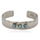 Handmade Certified Authentic Navajo Natural Turquoise Native American Nickel Bracelet 13141-10
