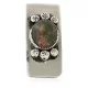 Handmade Certified Authentic Navajo Nickel and .925 Sterling Silver Natural Jasper Native American Money Clip 11250-51 Handmade Certified Authentic Navajo Nickel and .925 Sterling Silver Natural Jasper Native American Money Clip 11250-51