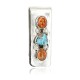 Handmade Certified Authentic Navajo Nickel and .925 Sterling Silver Natural Turquoise Jasper Native American Money Clip 10526-2