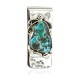 Handmade Certified Authentic Navajo Nickel and .925 Sterling Silver Natural Turquoise Native American Money Clip 10524-2-2