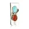 Handmade Certified Authentic Navajo Nickel and .925 Sterling Silver Natural Turquoise Red Jasper Native American Money Clip 10525-9