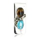 Handmade Certified Authentic Navajo Nickel and .925 Sterling Silver Natural Turquoise Tigers Eye Native American Money Clip 10525-3 Handmade Certified Authentic Navajo Nickel and .925 Sterling Silver Natural Turquoise Tigers Eye Native American Money Clip 10525-3