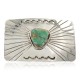 Handmade Certified Authentic Navajo Nickel Natural Turquoise Native American Buckle 1209