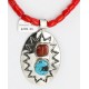 HANDMADE Certified Authentic Navajo Nickel Turquoise and CORAL Native American Necklace 371105467875 HANDMADE Certified Authentic Navajo Nickel Turquoise and CORAL Native American Necklace 371105467875