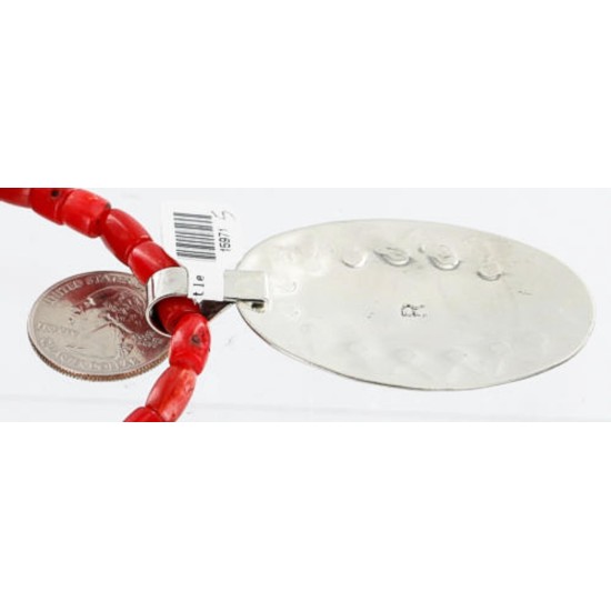 HANDMADE Certified Authentic Navajo Nickel Turquoise and CORAL Native American Necklace 371105467875 HANDMADE Certified Authentic Navajo Nickel Turquoise and CORAL Native American Necklace 371105467875