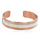 Handmade Certified Authentic Navajo Pure .925 Sterling Silver and Copper Native American Bracelet 12703-11 Handmade Certified Authentic Navajo Pure .925 Sterling Silver and Copper Native American Bracelet 12703-11