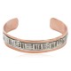 Handmade Certified Authentic Navajo Pure .925 Sterling Silver and Copper Native American Bracelet 12703-4