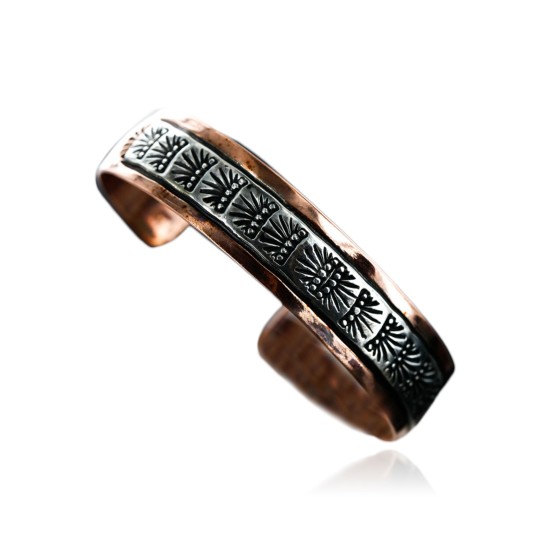 Handmade Certified Authentic Navajo Pure .925 Sterling Silver and Copper Native American Bracelet 12751 Handmade Certified Authentic Navajo Pure .925 Sterling Silver and Copper Native American Bracelet 12751