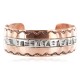 Handmade Certified Authentic Navajo Pure .925 Sterling Silver and Copper Native American Bracelet 12899-3