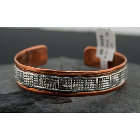 Handmade Certified Authentic Navajo Pure .925 Sterling Silver and Copper Native American Bracelet 370917015732 Handmade Certified Authentic Navajo Pure .925 Sterling Silver and Copper Native American Bracelet 370917015732