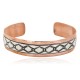 Handmade Navajo Pure .925 Sterling Silver Copper Bracelet 12809-4 Handmade Navajo Pure .925 Sterling Silver Copper Bracelet 12809-4