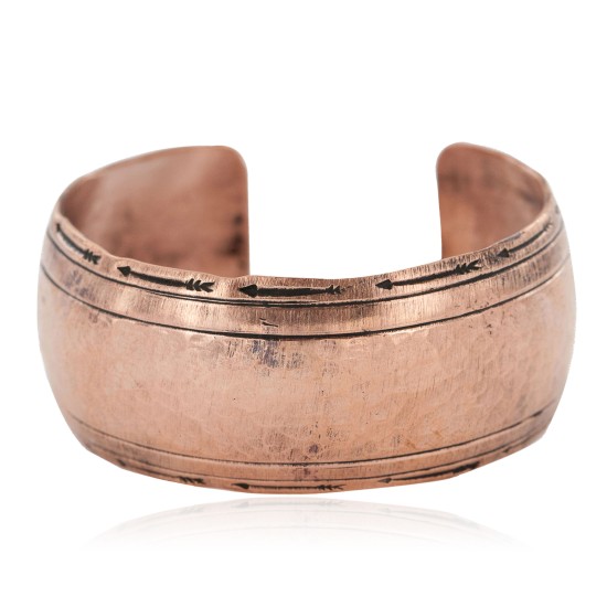 Handmade Certified Authentic Navajo Pure Copper Native American Bracelet 12868-11