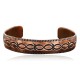 Handmade Certified Authentic Navajo Pure Handstamped Copper Native American Bracelet 390743613004