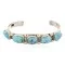 Handmade Certified Authentic Nuggets Navajo .925 Sterling Silver Natural Turquoise Native American Bracelet 2 12798-3