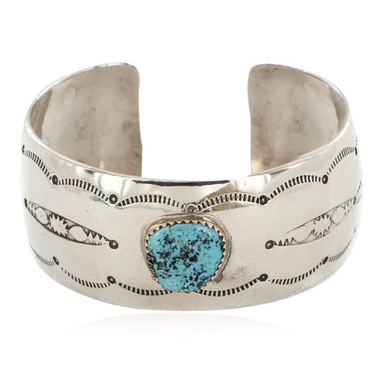 Handmade Certified Authentic Robert Littel Navajo Nickel Natural Turquoise Native American Bracelet 12784-1-0 Handmade Certified Authentic Robert Littel Navajo Nickel Natural Turquoise Native American Bracelet 12784-1-0