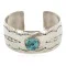 Handmade Certified Authentic Robert Littel Navajo Nickel Natural Turquoise Native American Bracelet 12784-1-0