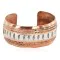 Handmade Feather Certified Authentic Navajo Pure .925 Sterling Silver and Copper Native American Bracelet 12839-1